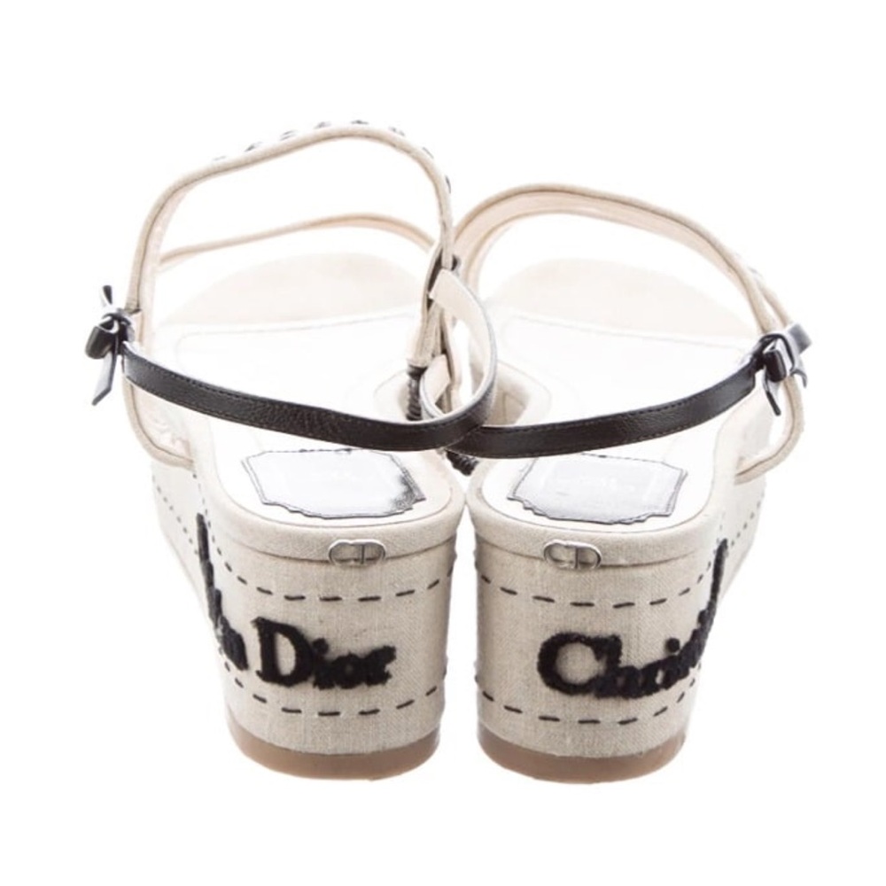 Dior Cream and Black Espadrilles